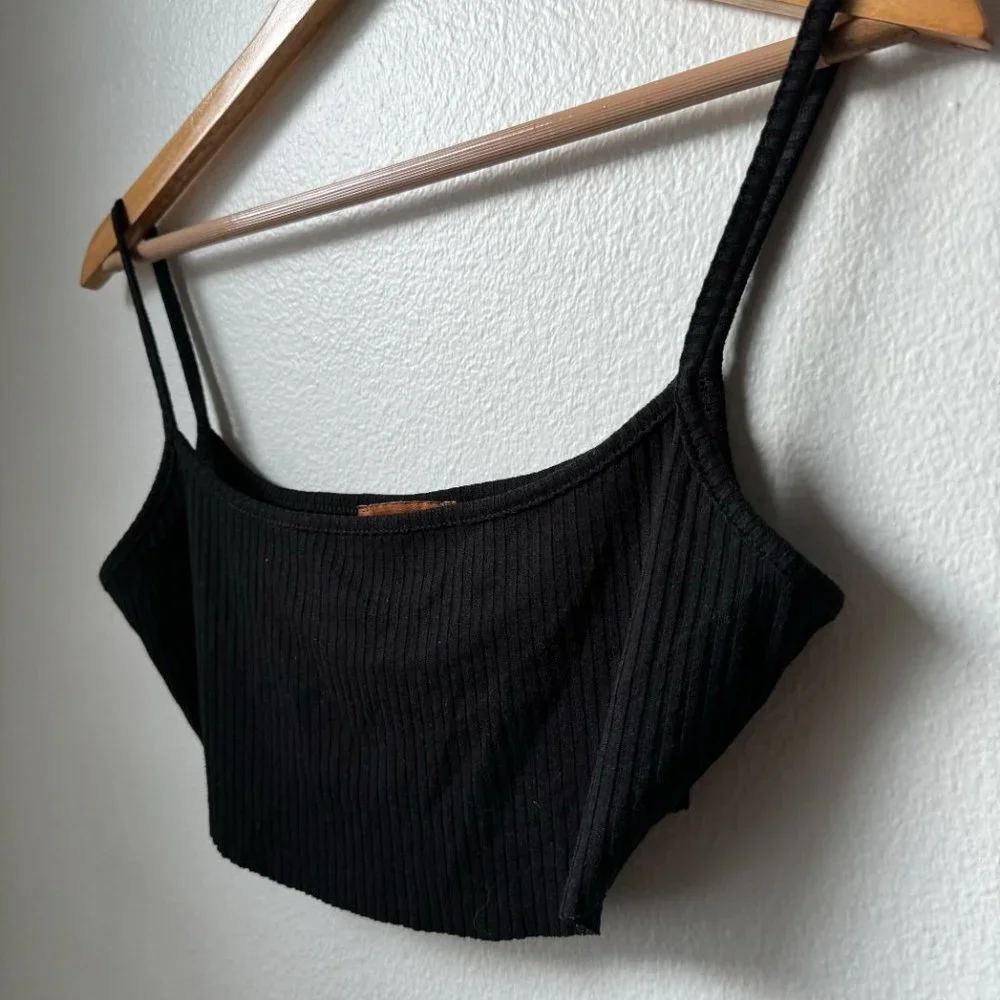 Micro Cropped Ribbed Tank - Large - Picture 2 of 5